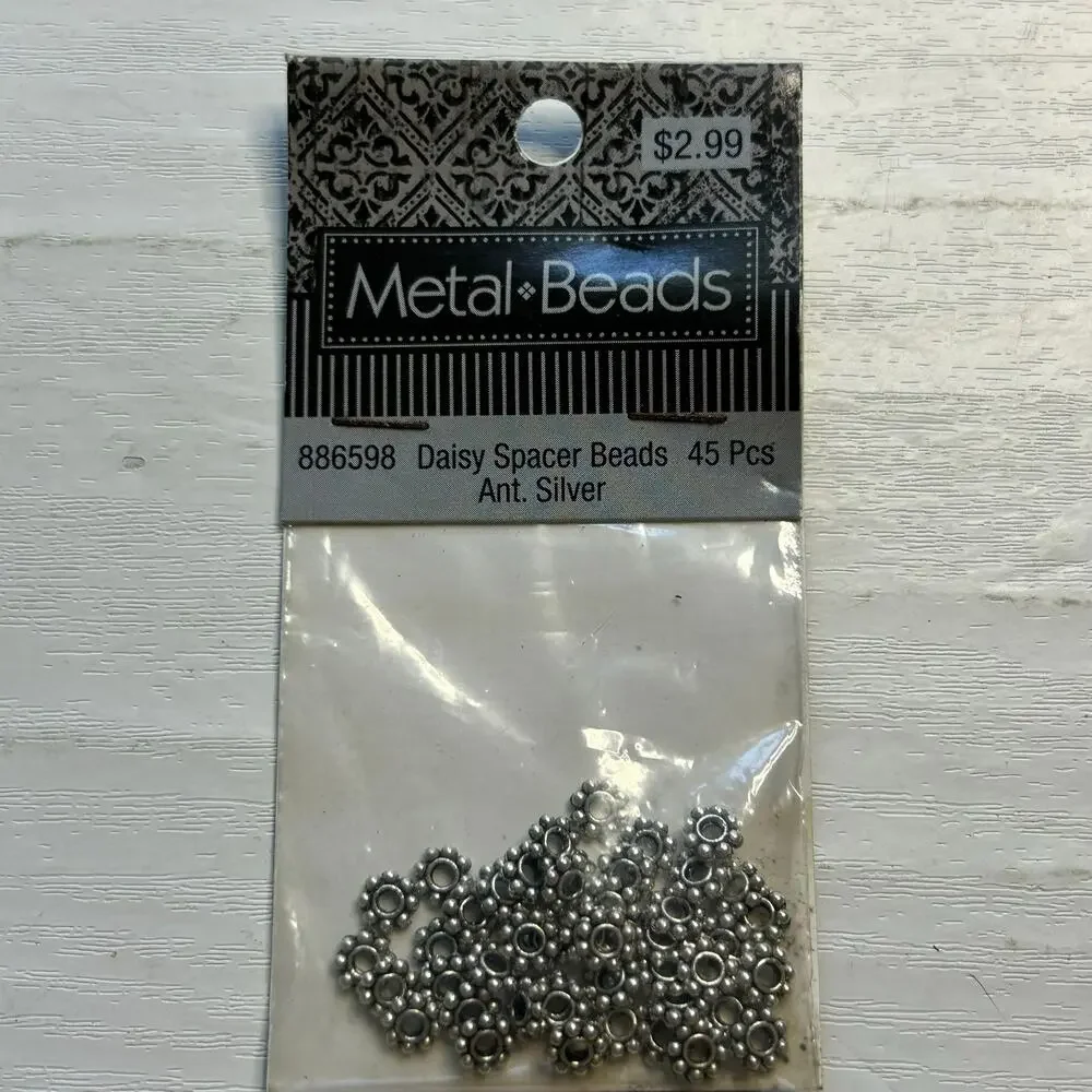 Metal Gallery Spacer Bead Lot Silver Copper Gunmetal NOS